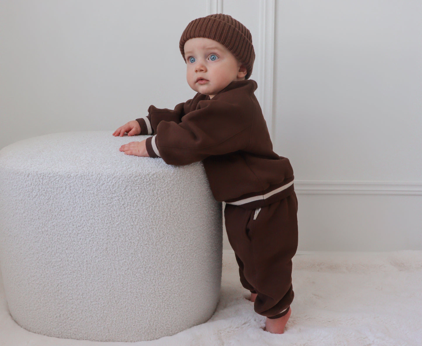 Wide Ribbed Beanie | Cacao