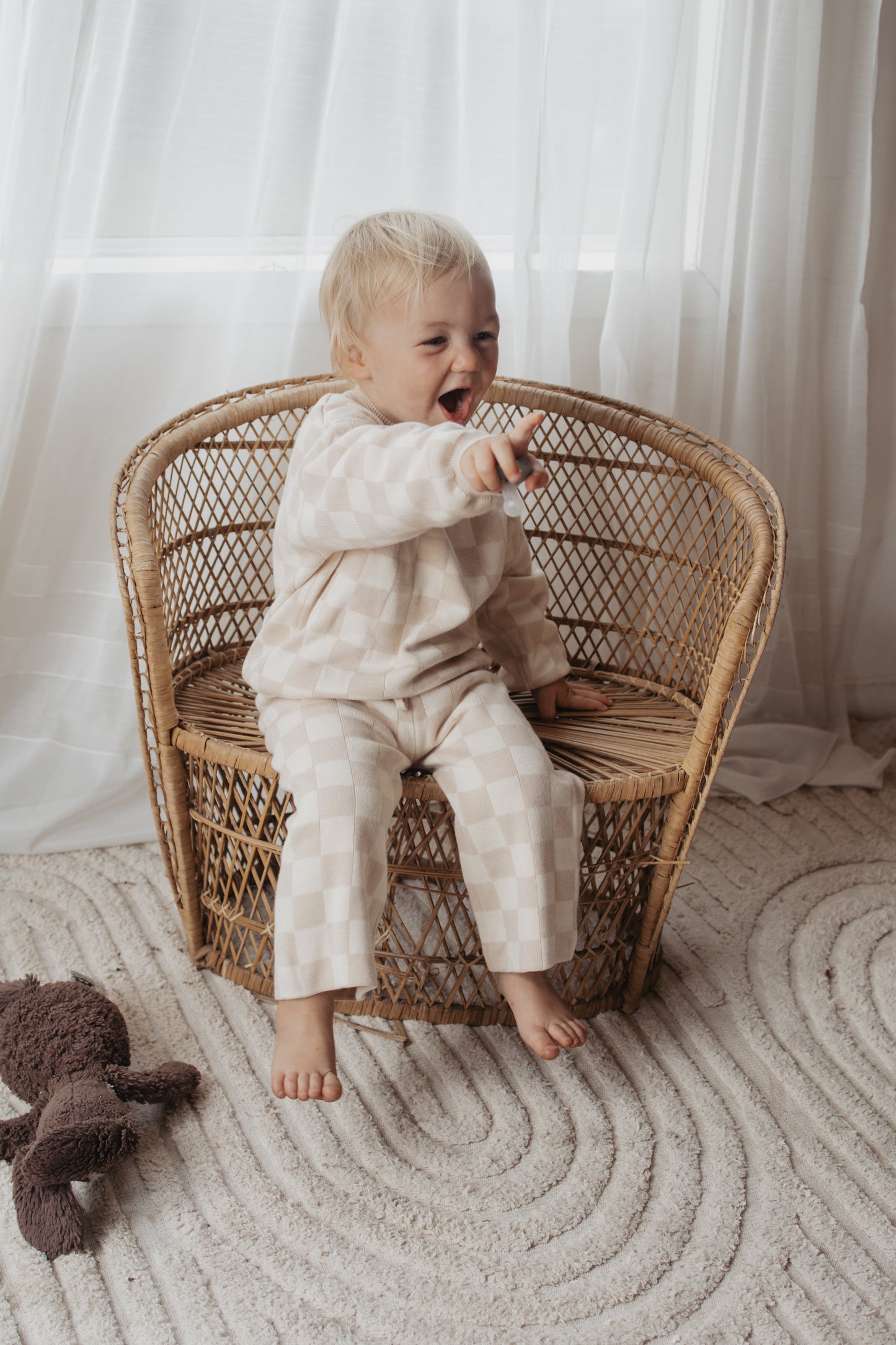 Checkers Wide Leg Pants