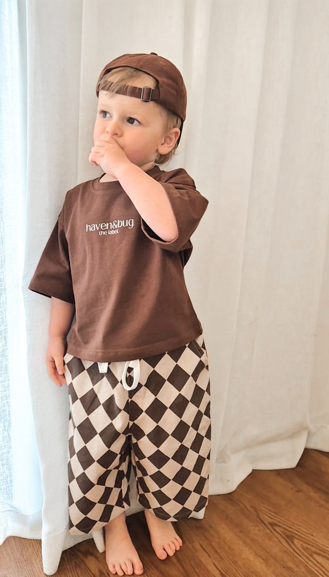 Cocoa Check Canvas Pants