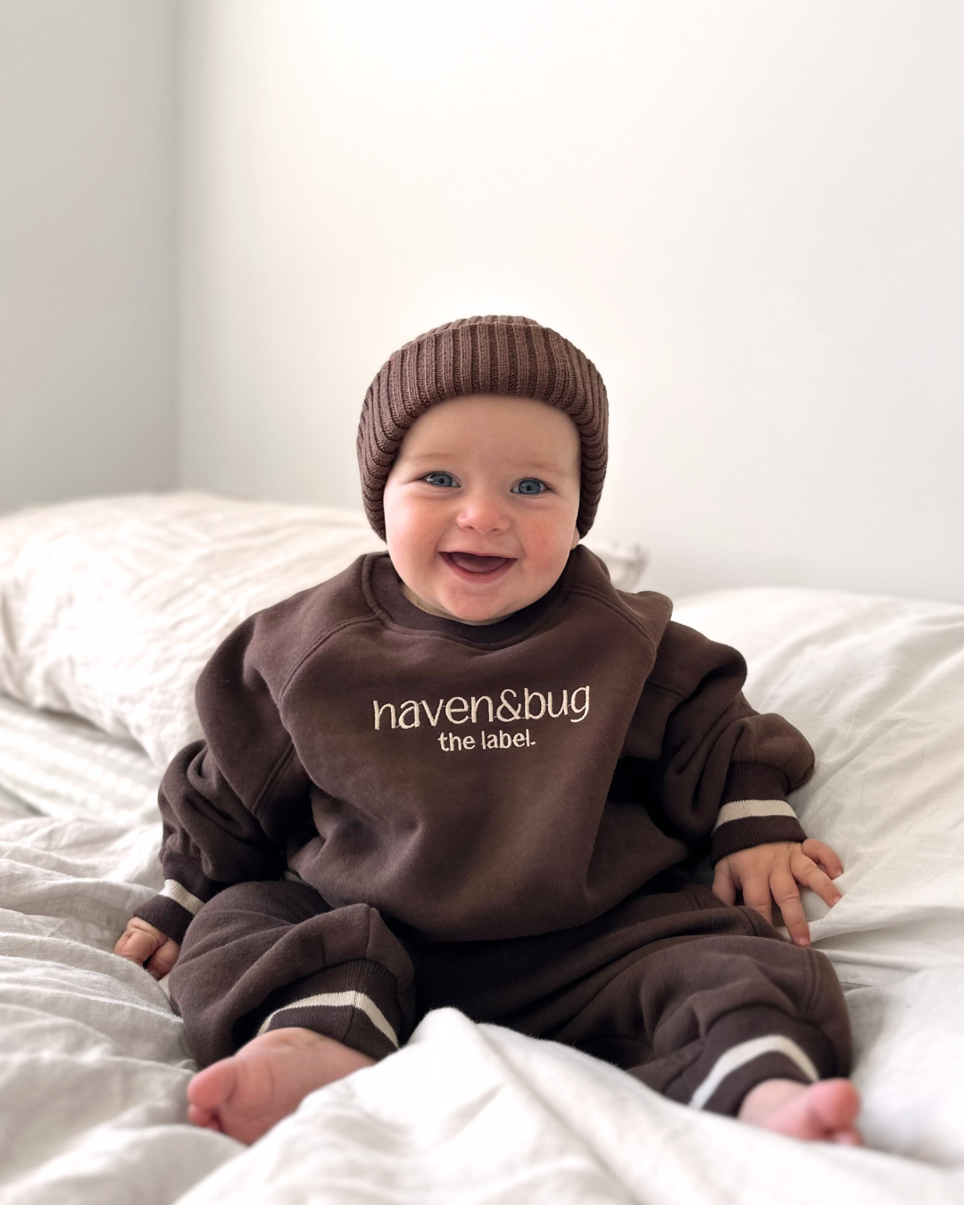Kids Trackie and Crew Set | Cacao