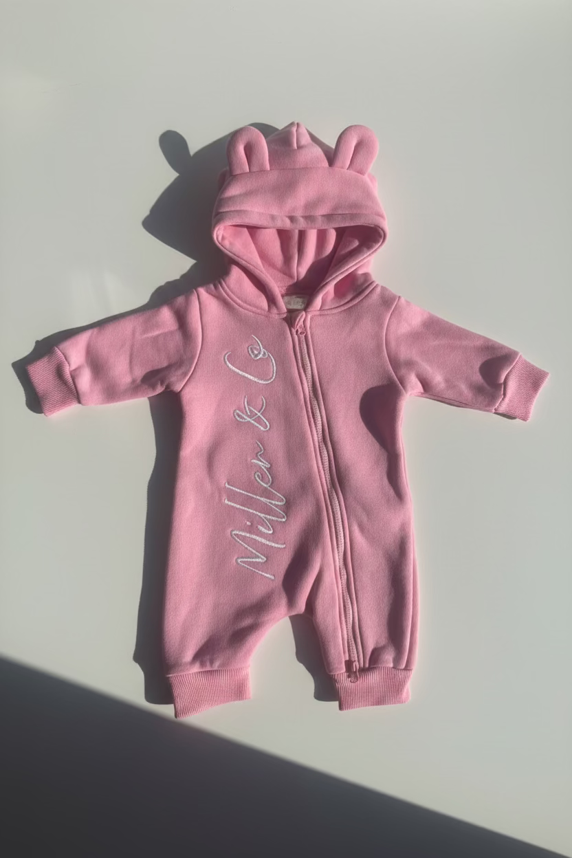 Miller & Co signature bear ear romper