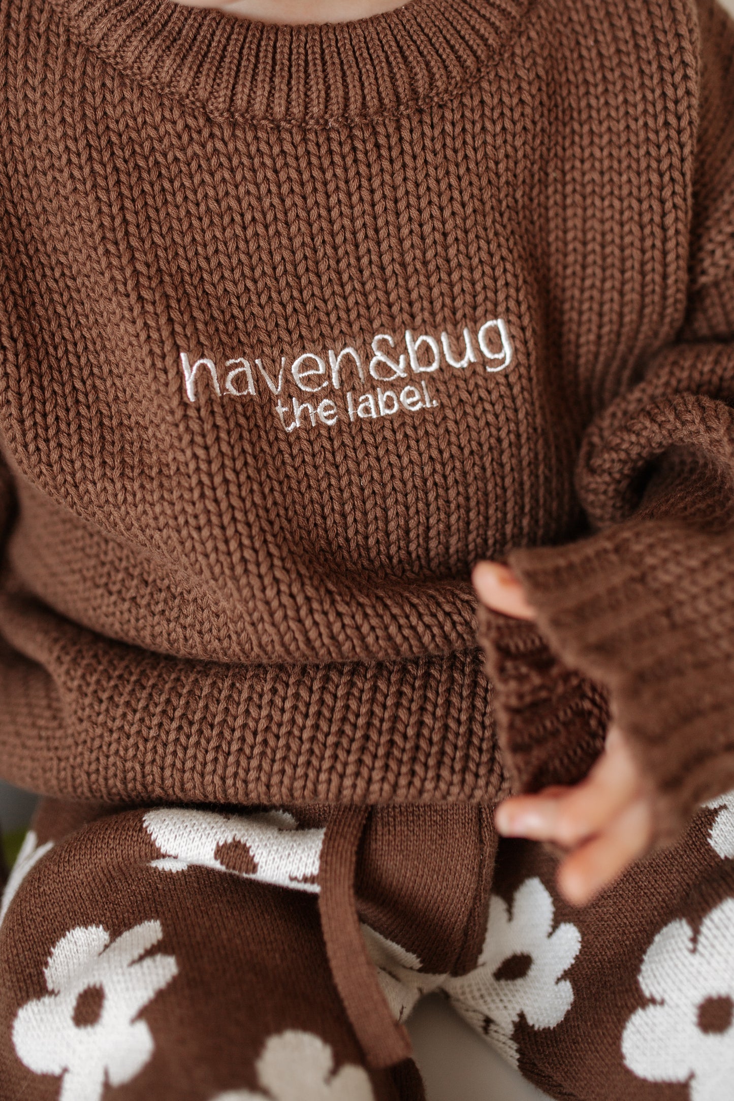 Cocoa Scalloped Knit Jumper | Winter Presale