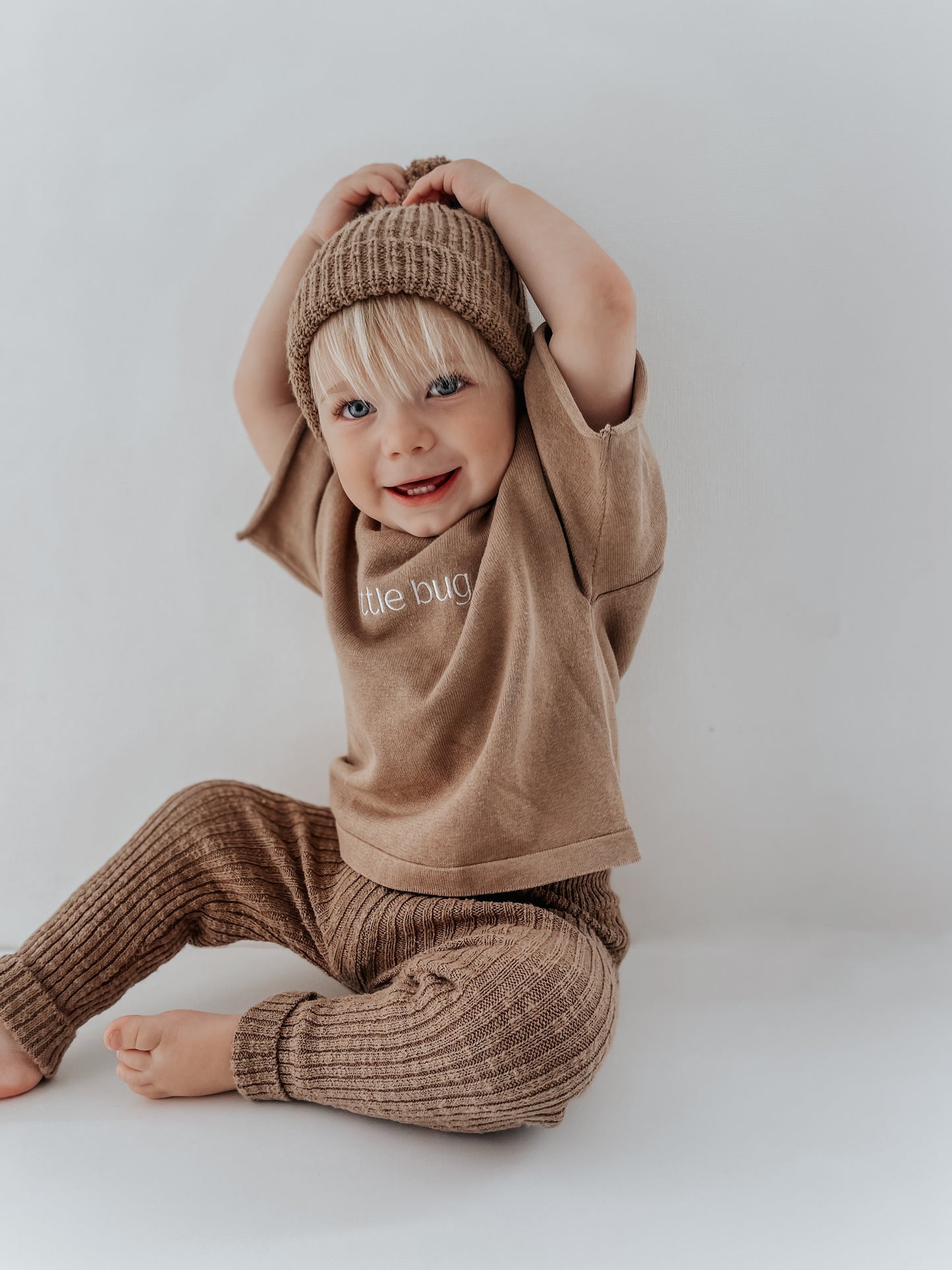 Little Bugs Knit Tee - Biscuit