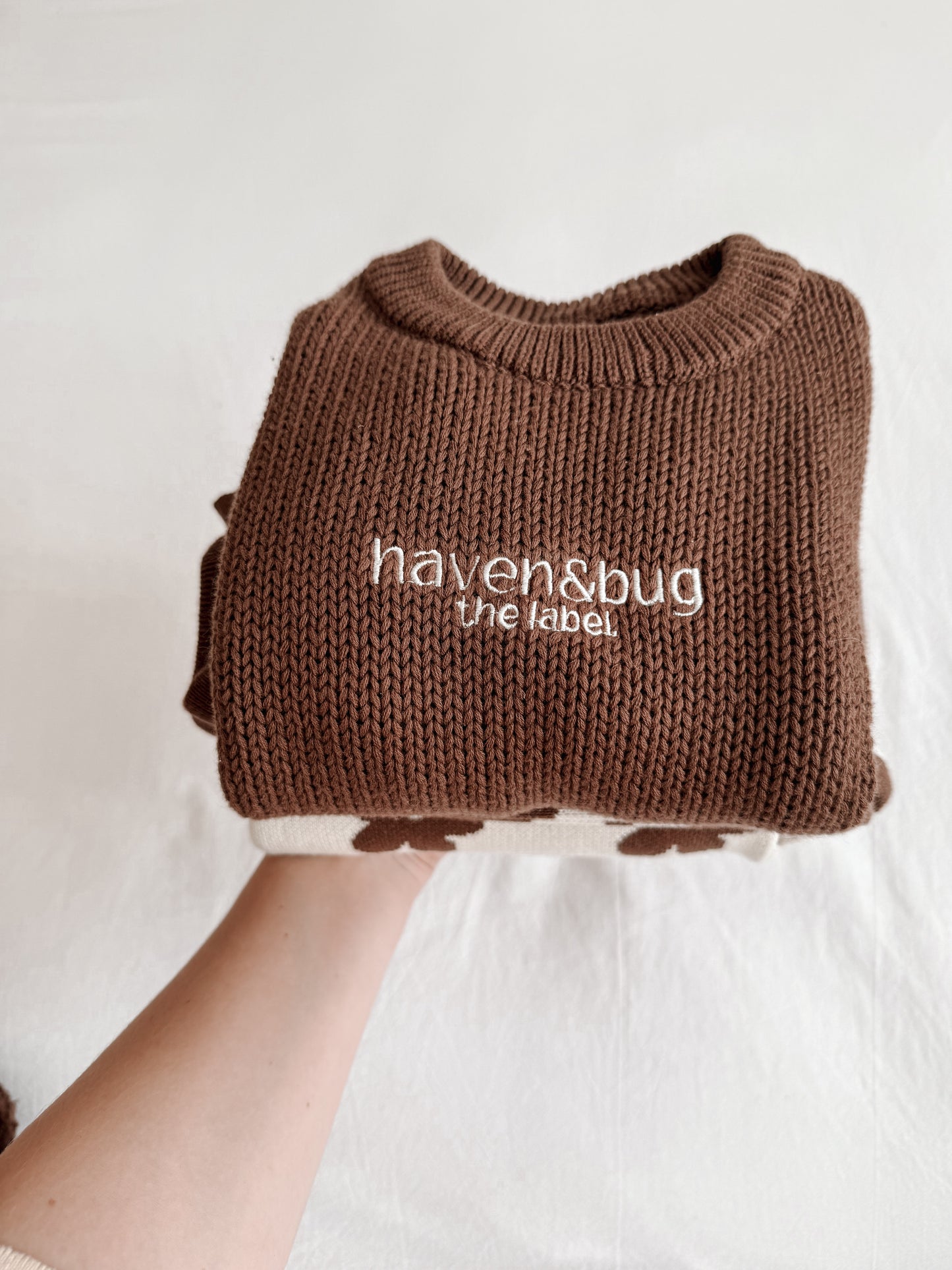 Cocoa Scalloped Knit Jumper | Winter Presale