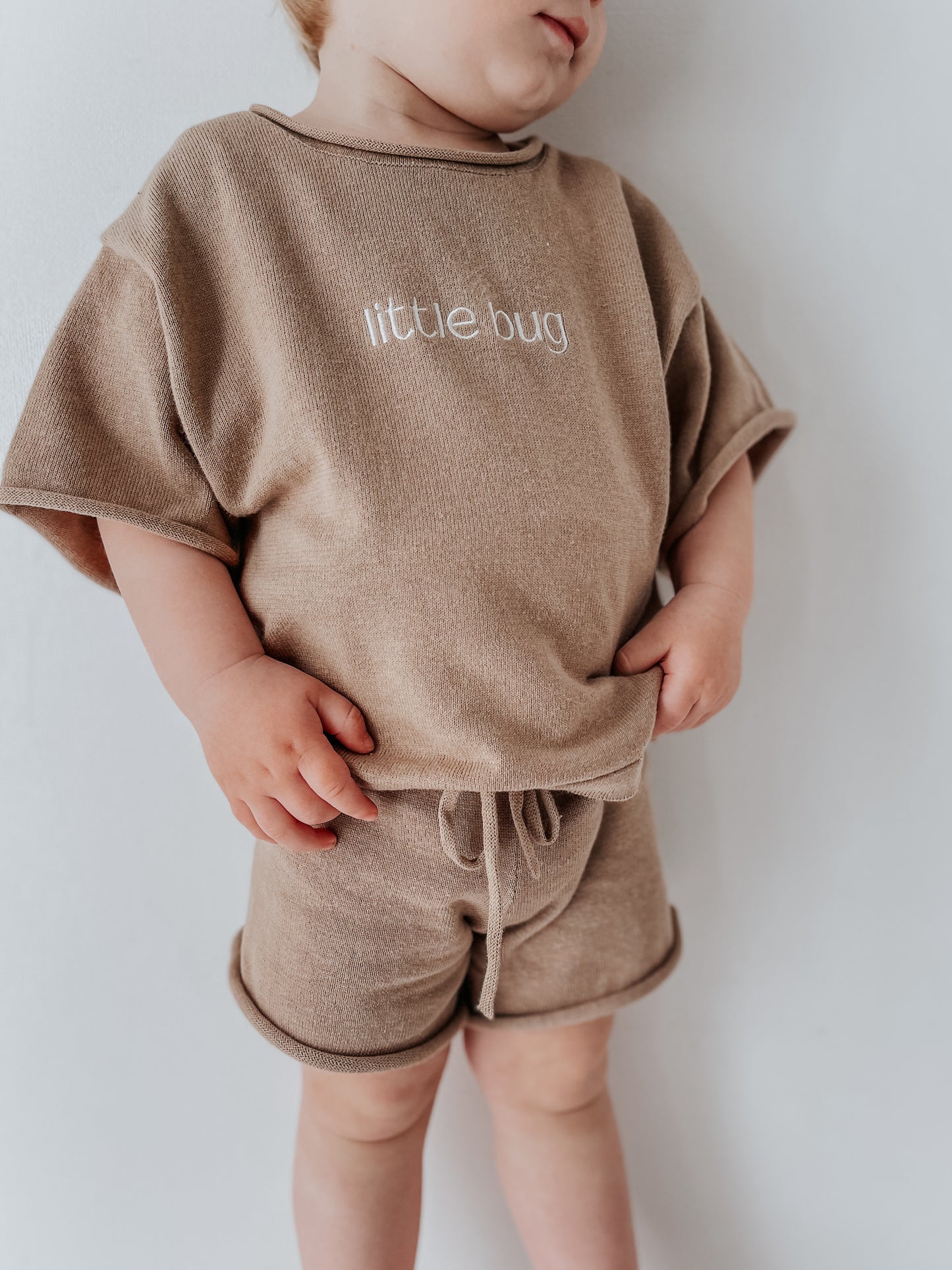 Little Bugs Knit Tee - Biscuit