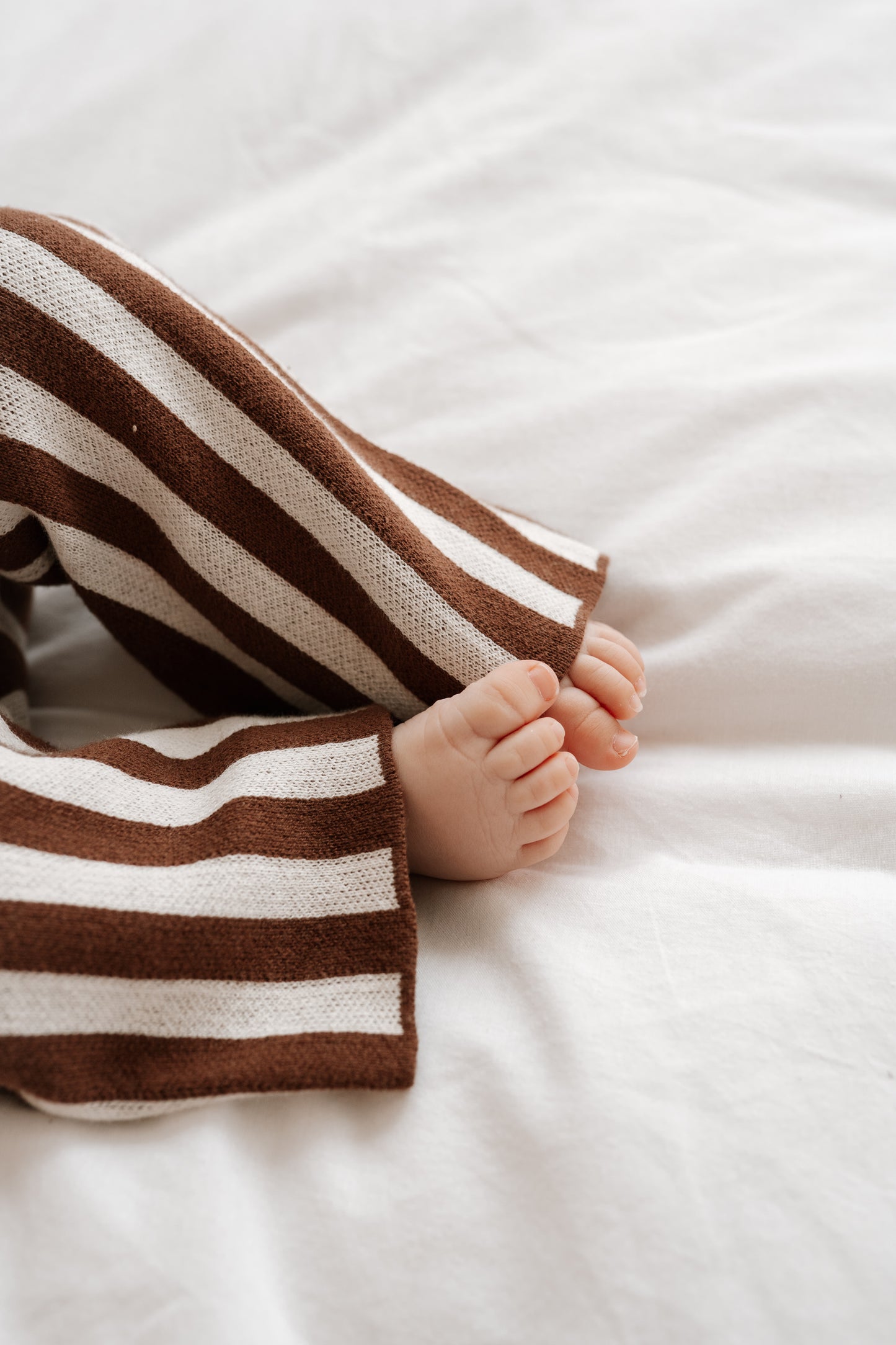 Wide Leg Stripe Pants | Cacao