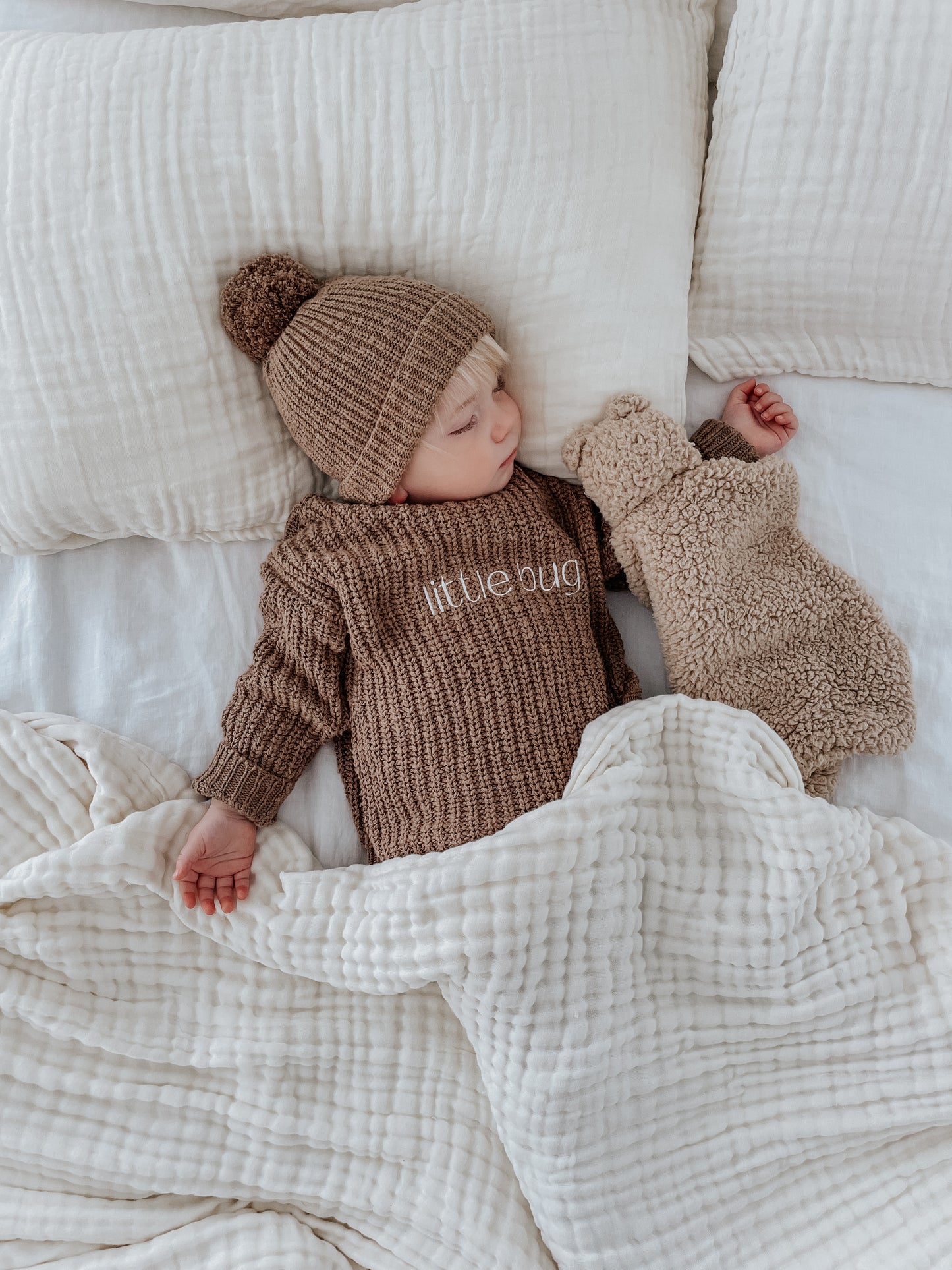 Little Bugs Knit Jumper - Biscuit