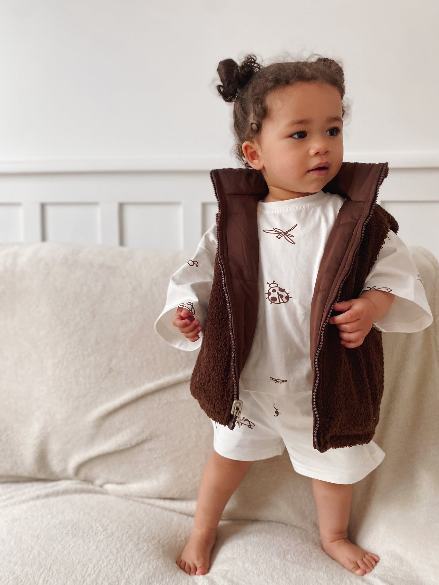 Reversible Chocolate Puffer/Teddy Vests | Kids