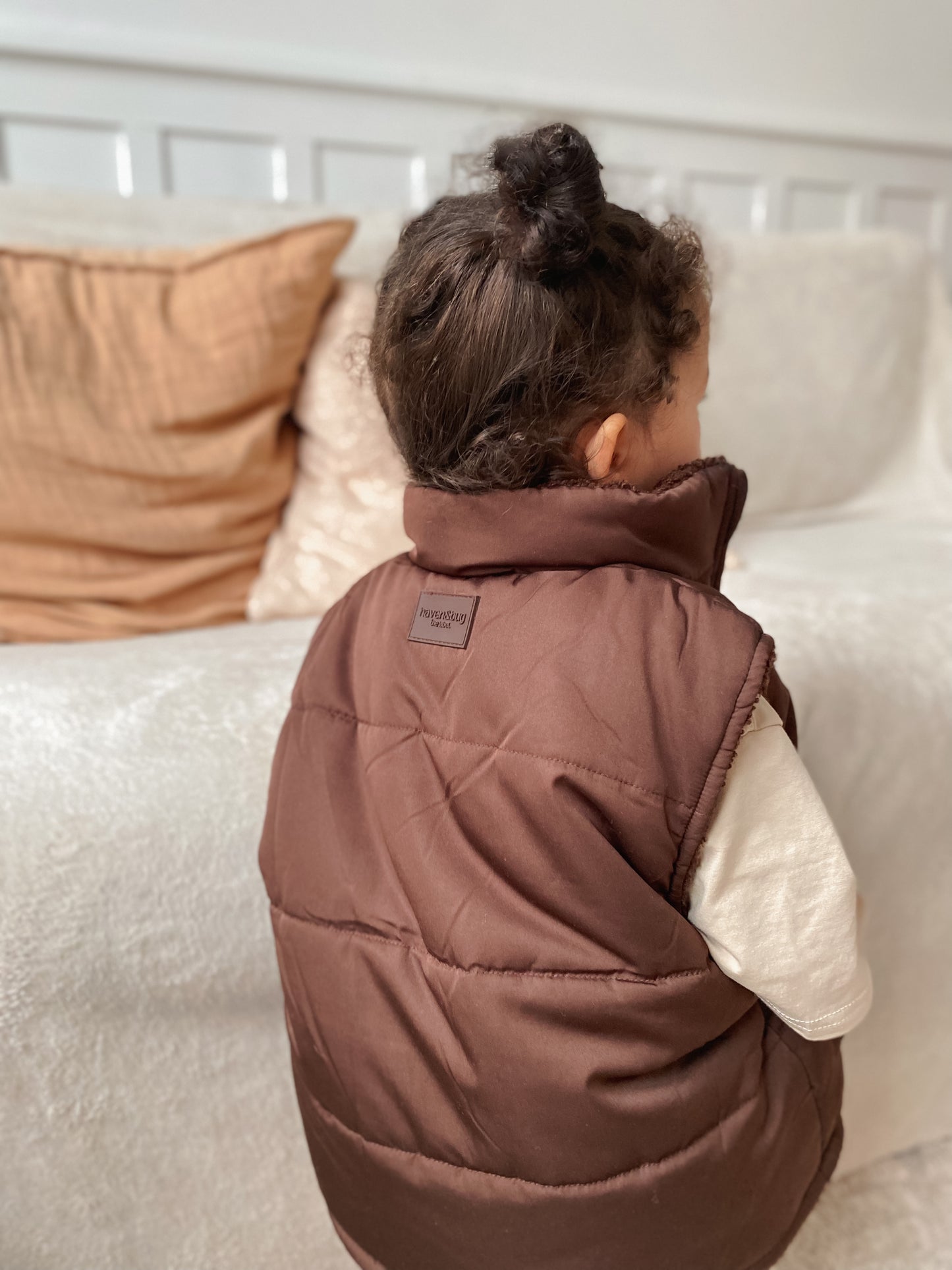 Reversible Chocolate Puffer/Teddy Vests | Kids