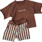 Cocoa Stripe Shorts