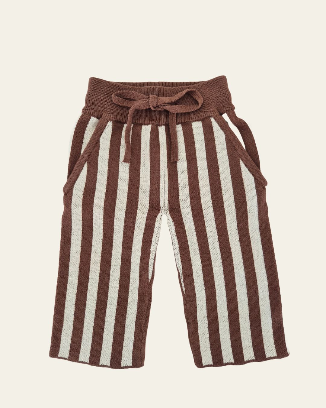 Wide Leg Stripe Pants | Cacao