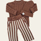 Wide Leg Stripe Pants | Cacao