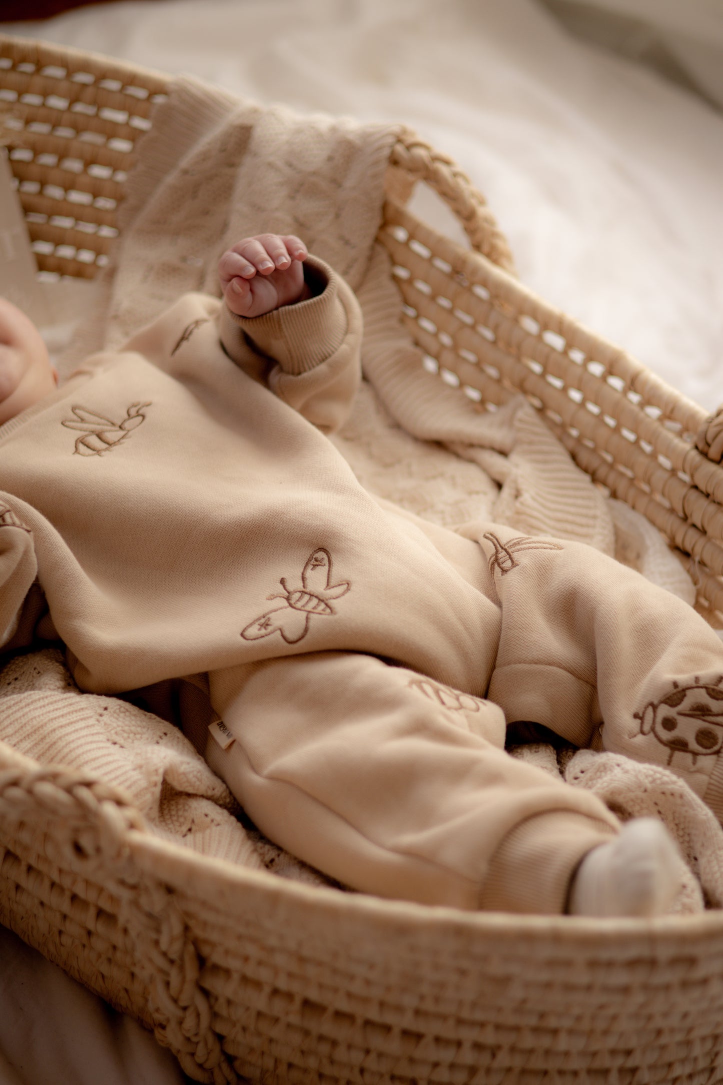 Honey Beige Bugs Romper