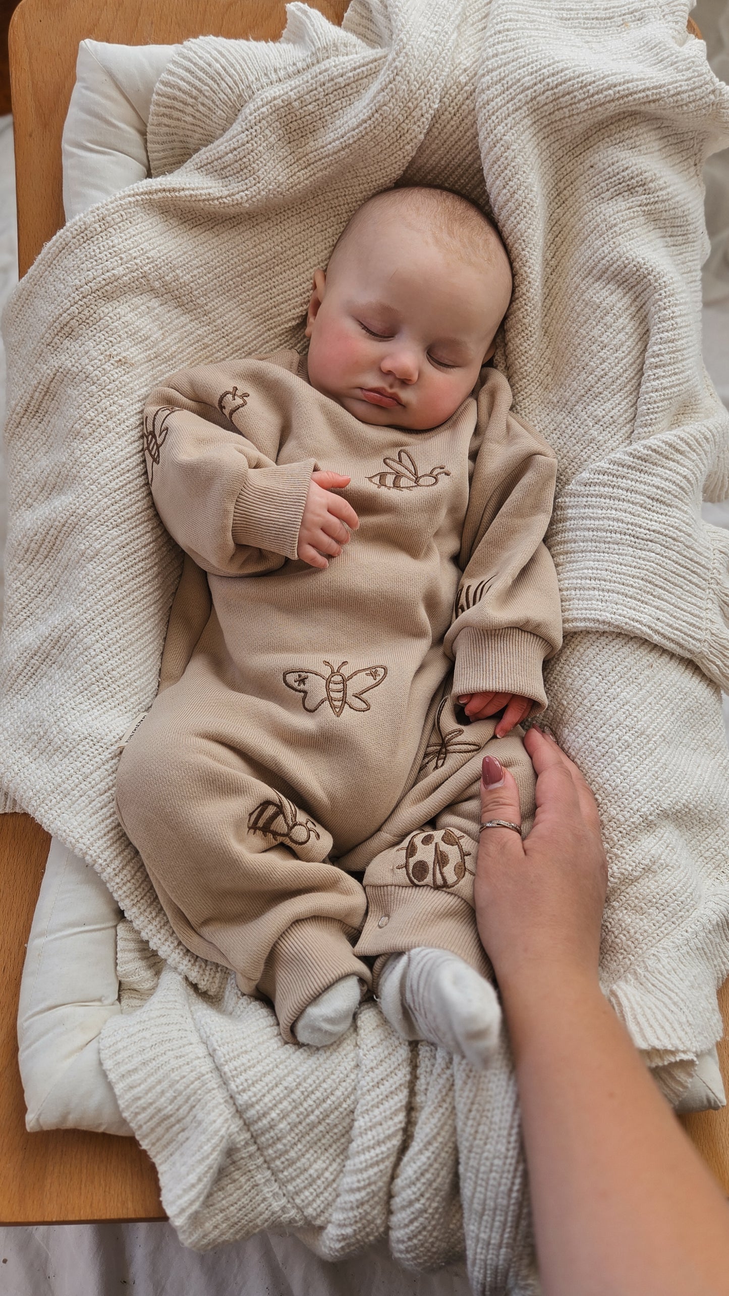 Honey Beige Bugs Romper